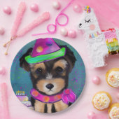 Yorkie Poo Pappteller (Party)