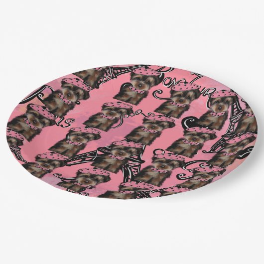 YORKIE POO PAPPTELLER (Schrägansicht)