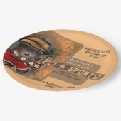 Yorkie Poo Pappteller (Schrägansicht)