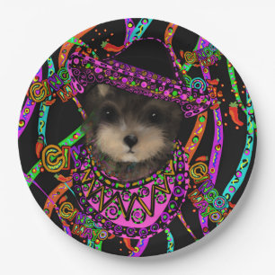 Yorkie Poo Pappteller