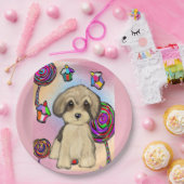 Yorkie Poo Pappteller (Party)