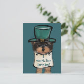 Yorkie Poo Postkarte (Stehend Vorderseite)