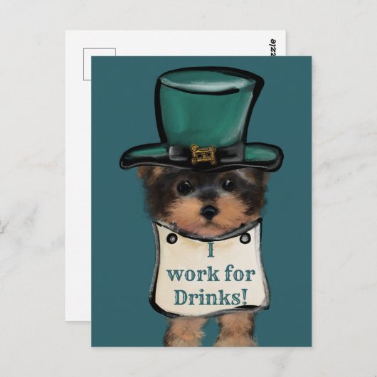 Yorkie Poo Postkarte (Vorne/Hinten)