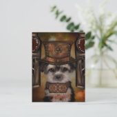 Yorkie Poo Postkarte (Stehend Vorderseite)
