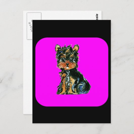 Yorkie Poo Postkarte (Vorne/Hinten)