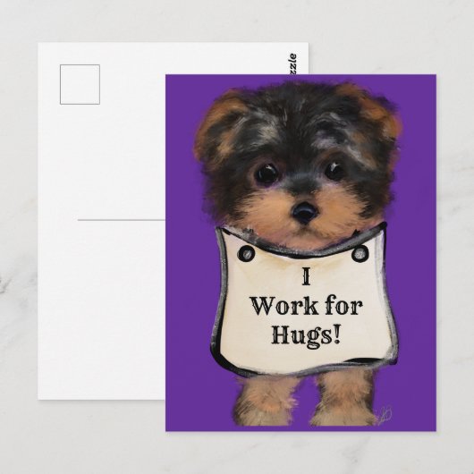 Yorkie Poo Postkarte (Vorne/Hinten)