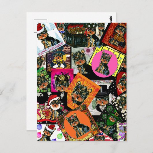 YORKIE POO POSTKARTE (Vorne/Hinten)