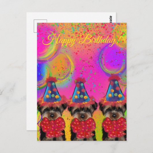 Yorkie Poo Postkarte (Vorne/Hinten)