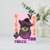 Yorkie Poo Postkarte (Stehend Vorderseite)