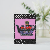 Yorkie Poo Postkarte (Stehend Vorderseite)