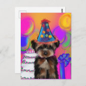 YORKIE POO POSTKARTE (Vorne/Hinten)