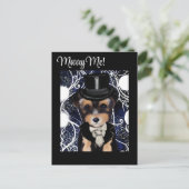 Yorkie Poo Postkarte (Stehend Vorderseite)