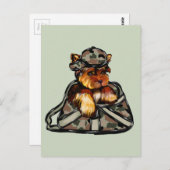 YORKIE POO POSTKARTE (Vorne/Hinten)