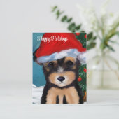 Yorkie Poo Postkarte (Stehend Vorderseite)