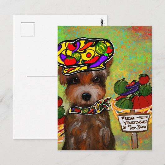 Yorkie Poo Postkarte (Vorne/Hinten)