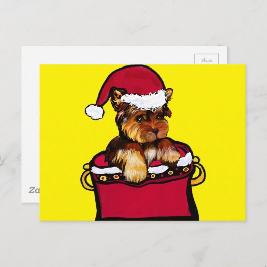 YORKIE POO POSTKARTE (Vorne/Hinten)