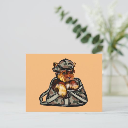 YORKIE POO POSTKARTE (Stehend Vorderseite)