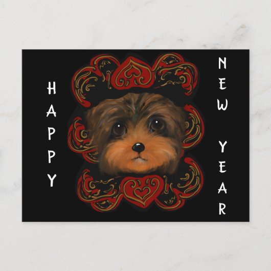 YORKIE POO POSTKARTE (Vorderseite)