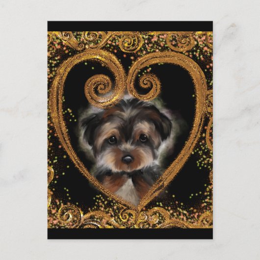 Yorkie Poo Postkarte (Vorderseite)