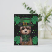 Yorkie Poo Postkarte (Stehend Vorderseite)