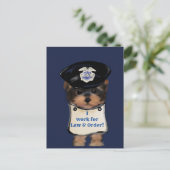 Yorkie Poo Postkarte (Stehend Vorderseite)