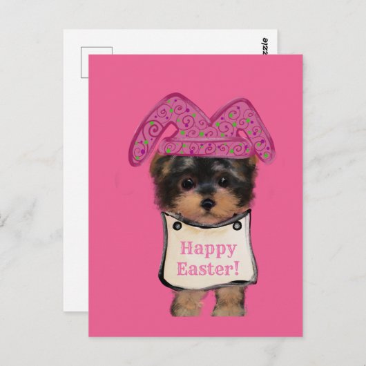 Yorkie Poo Postkarte (Vorne/Hinten)