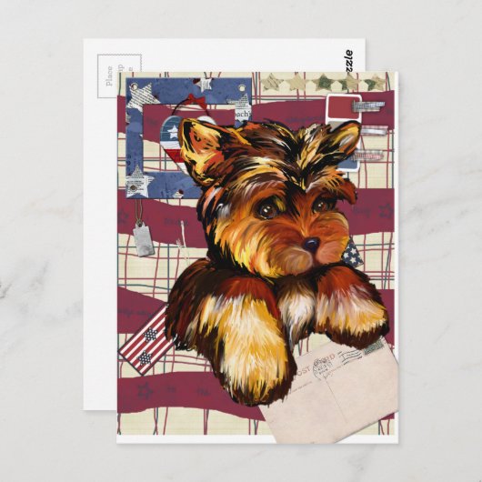 YORKIE POO POSTKARTE (Vorne/Hinten)