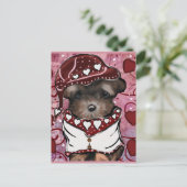 Yorkie Poo Postkarte (Stehend Vorderseite)