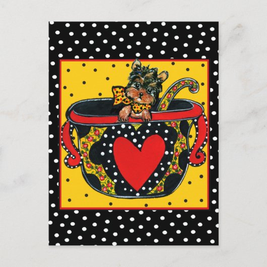 Yorkie Poo Postkarte (Vorderseite)