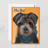 YORKIE POO POSTKARTE (Vorne/Hinten)