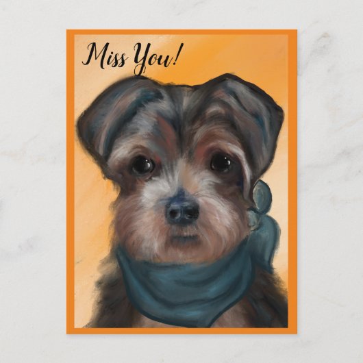 YORKIE POO POSTKARTE (Vorderseite)