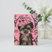 YORKIE POO POSTKARTE (Stehend Vorderseite)