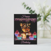Yorkie Poo Postkarte (Stehend Vorderseite)