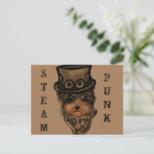 Yorkie Poo Postkarte (Stehend Vorderseite)