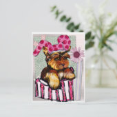 YORKIE POO POSTKARTE (Stehend Vorderseite)