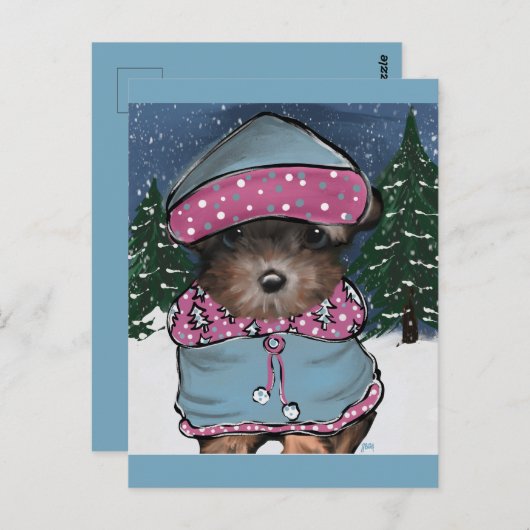 Yorkie Poo Postkarte (Vorne/Hinten)