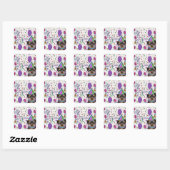 Yorkie Poo Quadratischer Aufkleber (Blatt)