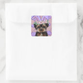 Yorkie Poo Quadratischer Aufkleber (Tasche)