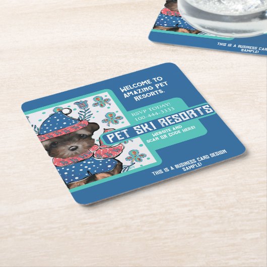 Yorkie Poo Rechteckiger Pappuntersetzer (angewinkelt)