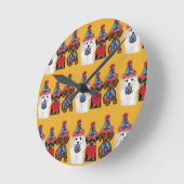 Yorkie Poo Runde Wanduhr (Winkel)