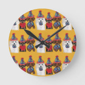 Yorkie Poo Runde Wanduhr (Vorderseite)