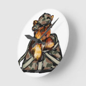 YORKIE POO RUNDE WANDUHR (Winkel)