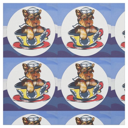 Yorkie Poo Sailor Stoff (Muster)