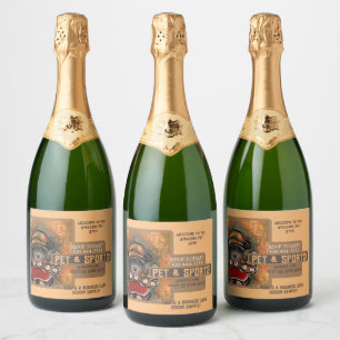 Yorkie Poo Schaumweinetikett