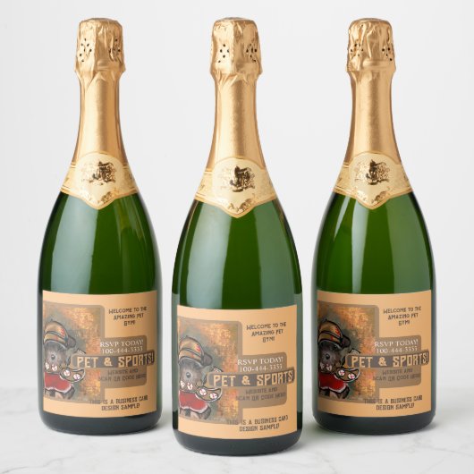 Yorkie Poo Schaumweinetikett (Flaschen)