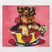 Yorkie Poo Schaumweinetikett (Einzelnes Label)
