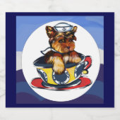 Yorkie Poo Schaumweinetikett (Einzelnes Label)