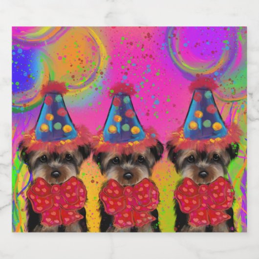 Yorkie Poo Schaumweinetikett (Einzelnes Label)