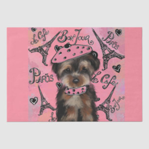 YORKIE POO SEIDENPAPIER
