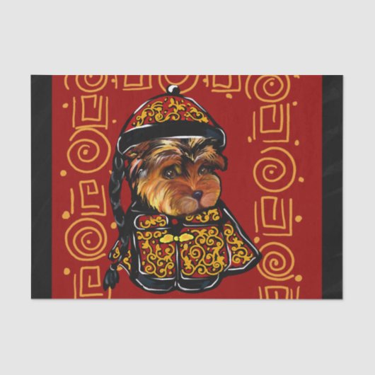 Yorkie Poo Seidenpapier (Vorderseite)